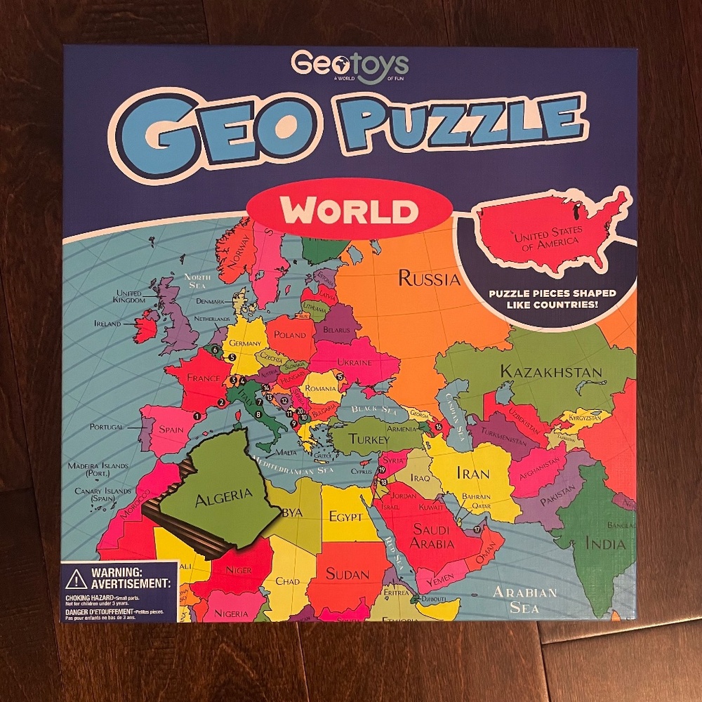 🧩 Geo Puzzle World 🌎 educational Earth planet map countries continents oceans